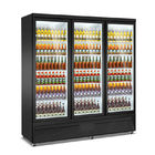Refrigerador de cristal vertical de la puerta del escaparate 2~8℃ del refrigerador de las puertas del supermercado 3