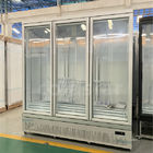 Refrigerador de cristal de la puerta de la exhibición vertical comercial contraria del refrigerador de la exhibición del supermercado