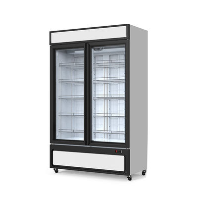 congelador vertical de la exhibición del refrigerador de cristal de la puerta 1000L para el supermercado