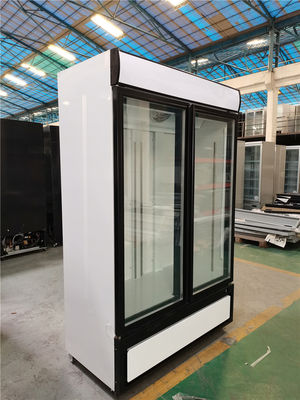 congelador vertical de la exhibición del refrigerador de cristal de la puerta 1000L para el supermercado