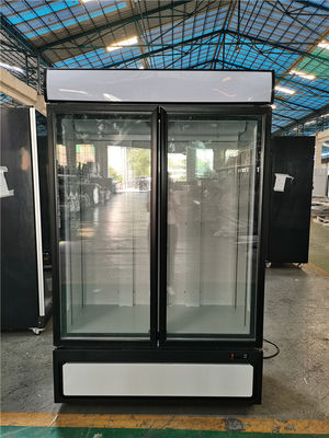 congelador vertical de la exhibición del refrigerador de cristal de la puerta 1000L para el supermercado