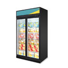 Vitrina de cristal vertical del congelador de la puerta de la expendidora automática del refrigerador del supermercado