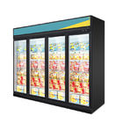 Congelador vertical del escaparate vertical de la comida congelada del CE para el supermercado