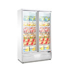 Congelador de cristal de la puerta de la carne del supermercado del congelador vertical congelado de la exhibición