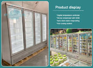 Refrigerador de cristal comercial de la exhibición de la bebida de 4 puertas con el regulador de temperatura de Digitaces