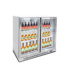 Refrigerador de cristal de la cerveza de la exhibición de la encimera de 2 puertas