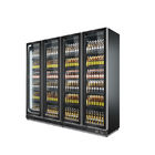 Refrigerador de cristal del escaparate de la bebida de Juice Cold Drink Vertical Display de la botella de cerveza de 4 puertas