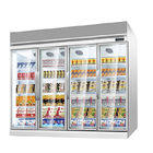 Congelador vertical de la exhibición del supermercado del refrigerador vertical comercial del helado