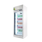 El anuncio publicitario bebe el refrigerador vertical de la puerta de la exhibición de la soda de cristal del refrigerador