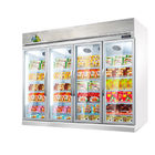 Equipo de refrigeración del supermercado 1 refrigerador vertical del refrigerador de la exhibición de 2 3 4 puertas
