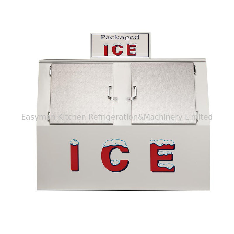 Cu 60. pies congelador inclinado doble del cubo de hielo de la puerta de la mercancía del hielo