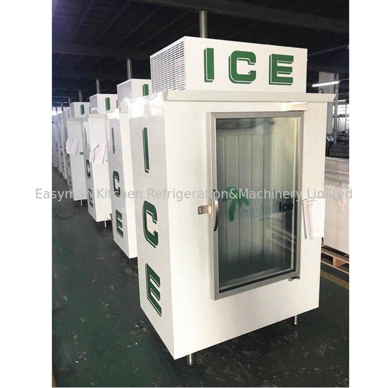 El congelador interior del almacenaje del hielo de la puerta de cristal empaquetó almacenamiento helado