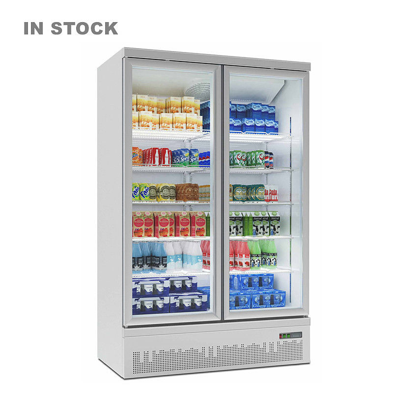 La puerta de cristal del refrigerador comercial de la bebida refrigeró el refrigerador de la exhibición del escaparate