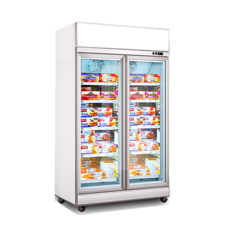 Refrigerador de cristal del helado de la vitrina de la puerta del congelador vertical del supermercado del NSF