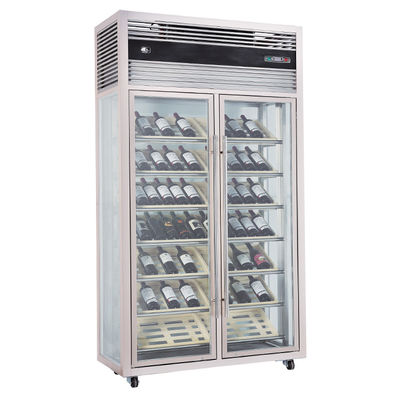 refrigerador de la exhibición del vino de 220v 240v, gabinete modificado para requisitos particulares del refrigerador del vino
