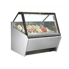 Congelador del helado del escaparate de la exhibición del polo del diseño moderno con el vidrio antiniebla de la Doble-capa