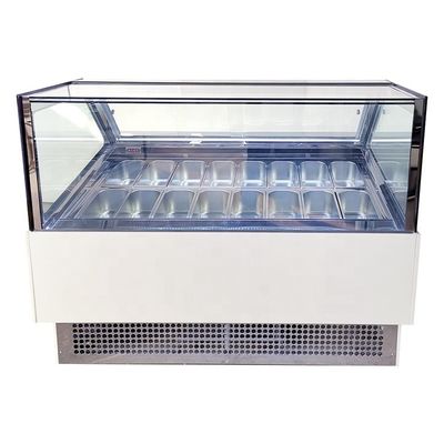 congelador de refrigerador italiano de la exhibición del helado del 1.8m