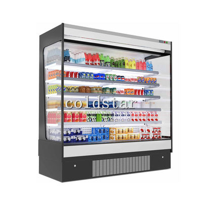 Soporte de exhibición abierto de la fruta del refrigerador de la multi-cubierta del refrigerador de la leche del supermercado en venta