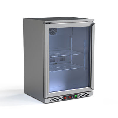Refrigerador de cristal de Mini Fridge Desktop Under Bar del refrigerador de la barra de la parte posterior de puerta de oscilación