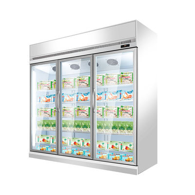 1 comercial 2 3 4 puertas bebe el escaparate de la refrigeración con el termóstato de Digitaces