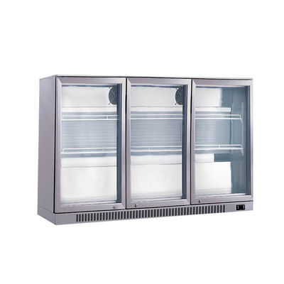 Refrigerador trasero de acero inoxidable de la exhibición de la cerveza de la barra de 3 puertas